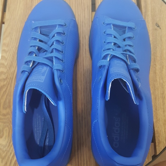 Adidas Stan Smith Adicolor Size 10.5 M Blue S80246 - Picture 5 of 7
